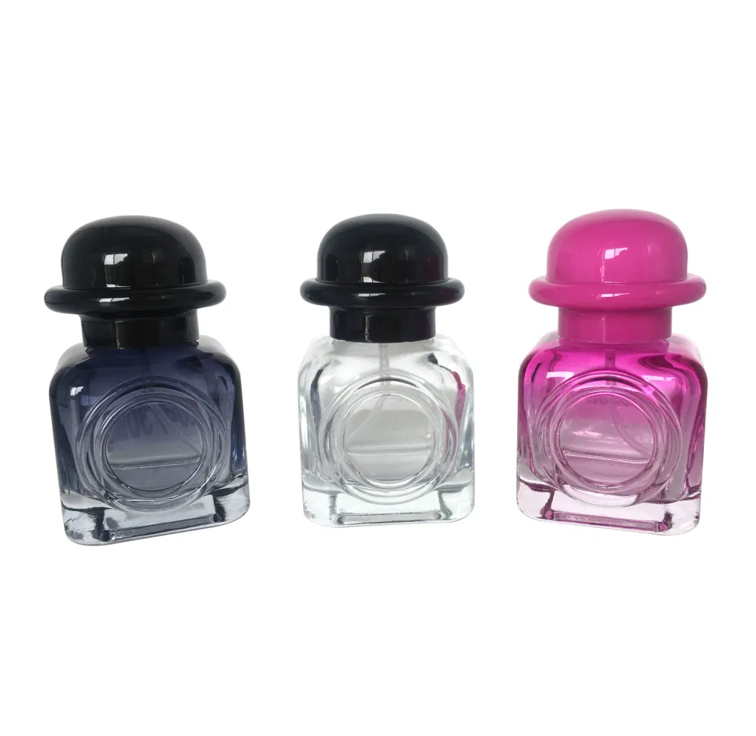 30ml Matt Transparent Boston Round Glass Perfume Bottle with Plastic Cap Factory