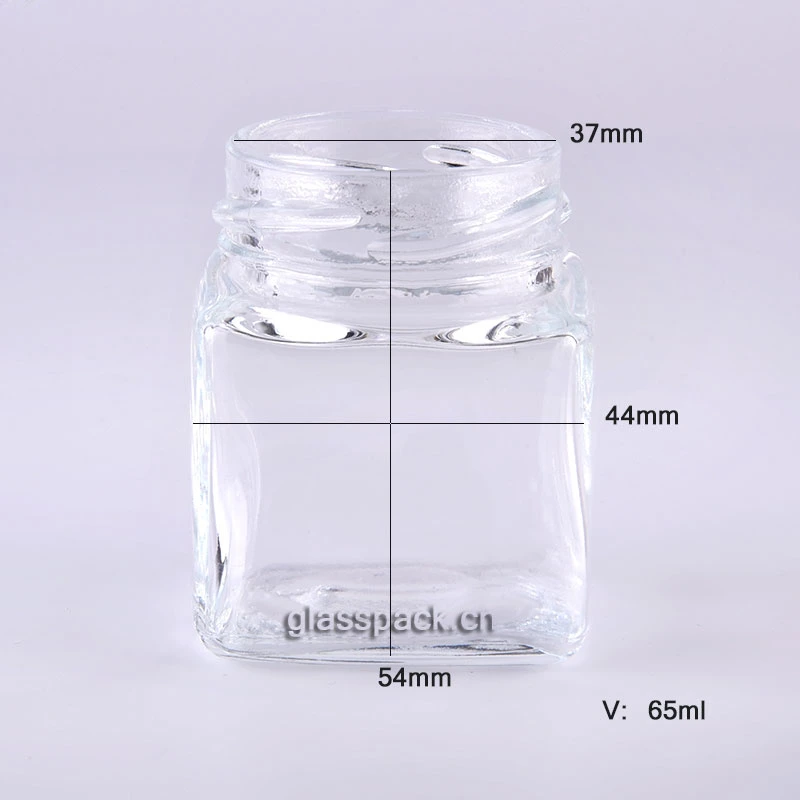 Wholesale Empty Clear Square Honey Glass Jar Frascos De Vidrio Glass Jars with Lids for Pickle Jar, Honey Jar, Food Containers Purpose