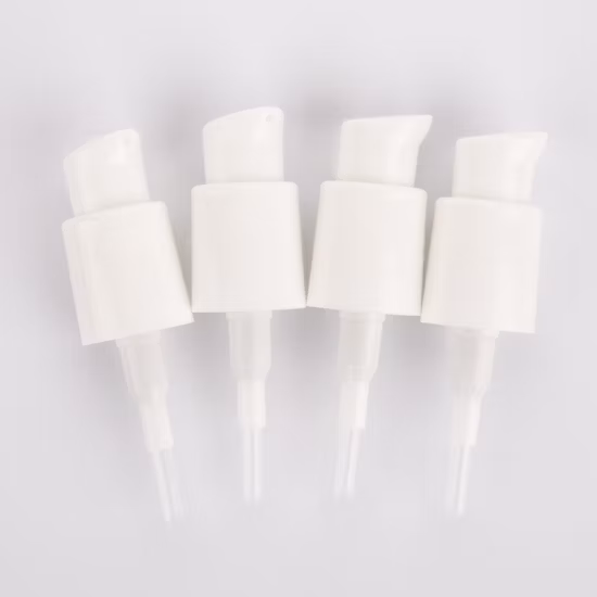 Pompa per lozione per il trattamento dell'erogatore di crema di plastica bianca nera all'ingrosso 18/415 20/410 22/400 per bottiglia di vetro cosmetica